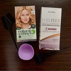 Hair Color + Repair Kit: Clairol Natural Instincts 9 Light Blonde + PurePlex